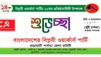 ২২ তম প্রতিষ্ঠাবার্ষিকীতে রাঙামাটি জেলাবাসীকে বিপ্লবী ওয়ার্কার্স পার্টির শুভেচ্ছা